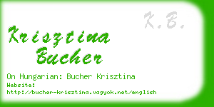 krisztina bucher business card